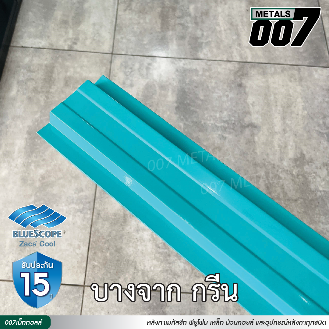 ลอนรั้ว บลูสโคป กว้าง 10 ซม. สีบางจาก กรีน