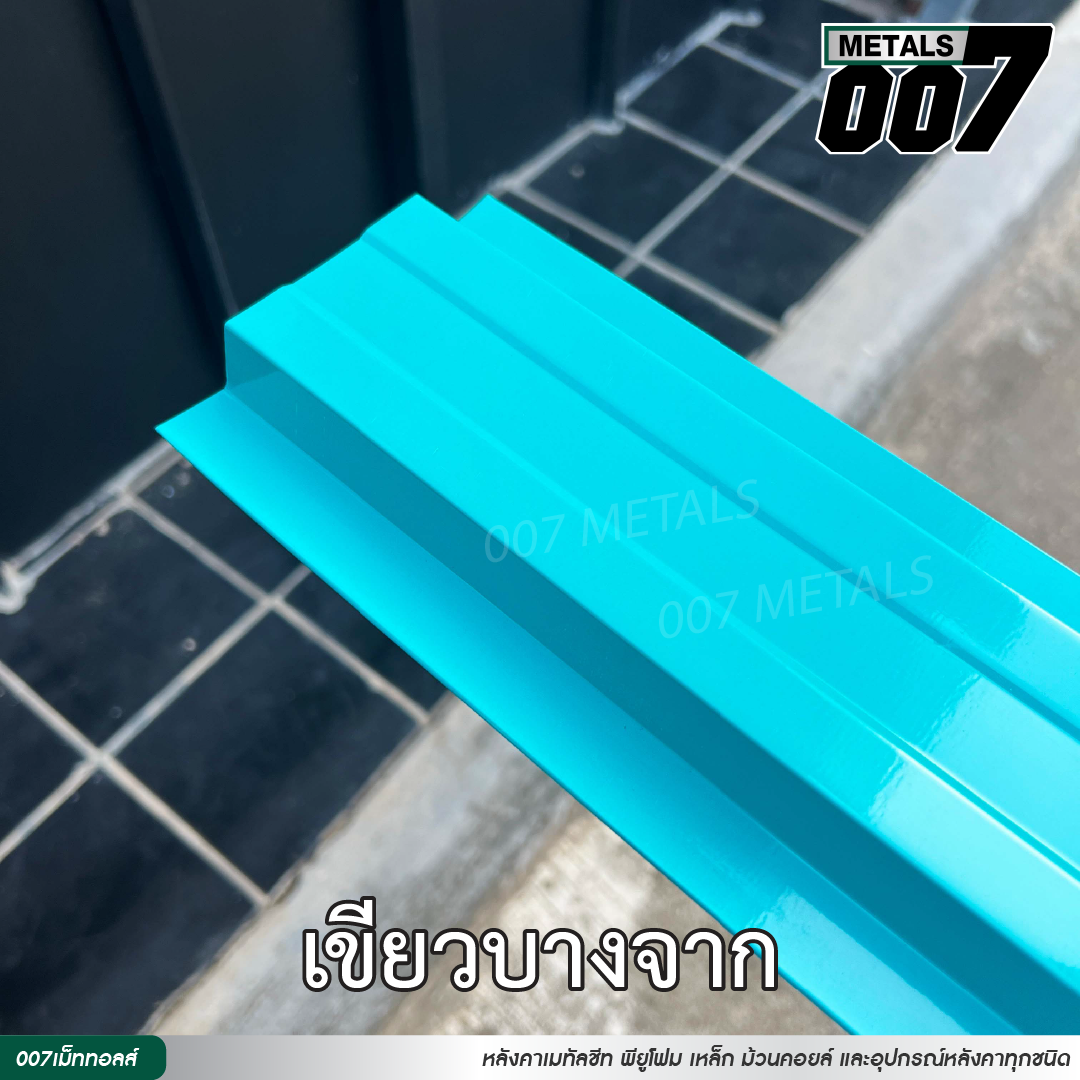 ลอนรั้ว กว้าง 10 ซม. สีเขียวบางจาก